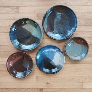 Galactic Geo Plates *Size Aprox 8" to 13" colors vary from warm reds to Blues